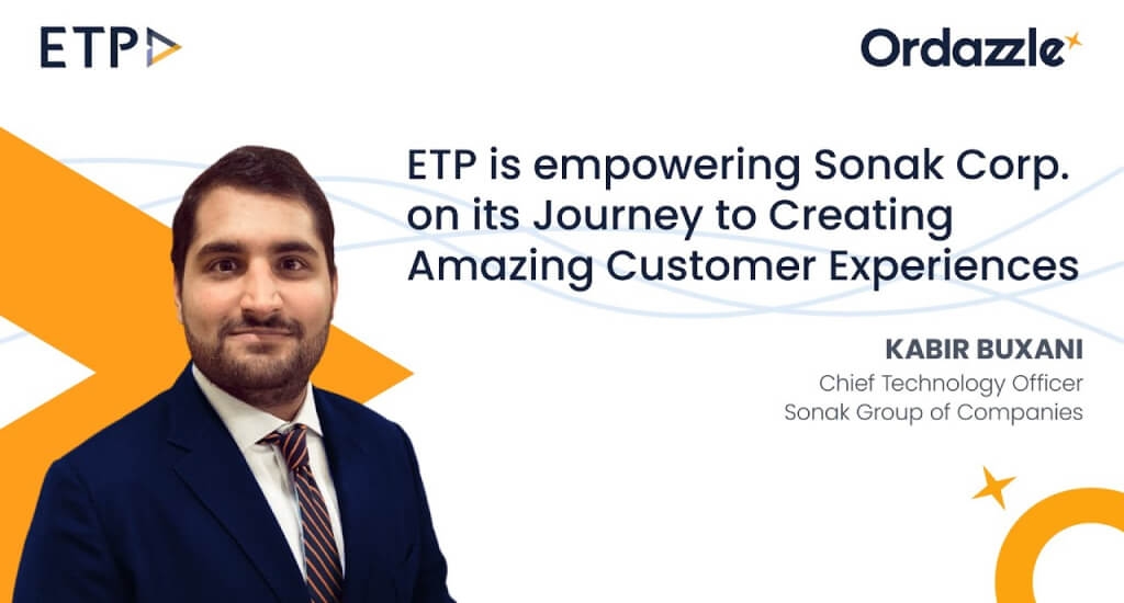 ETP is empowering Sonak Corp. on its Journey to Creating Amazing Customer Experiences