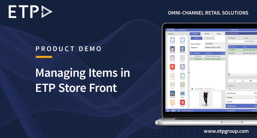 ETP V5 Omnichannel POS | Learn How to Manage Items in ETP Store Front