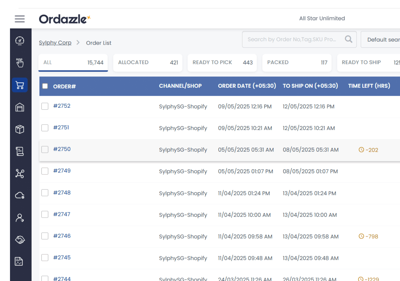 إدارة الطلبات